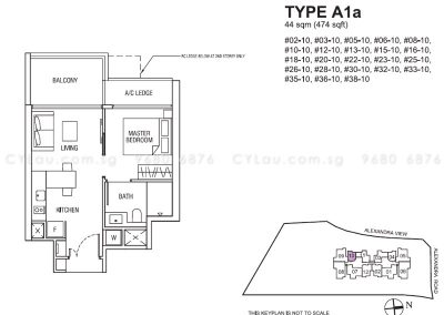 alex residences 1-bedroom a1a