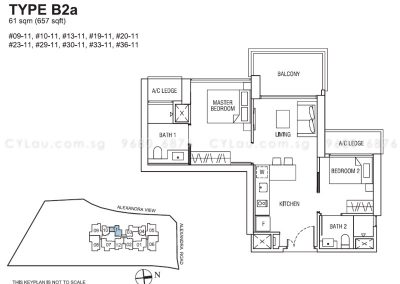 alex residences 2-bedroom b2a