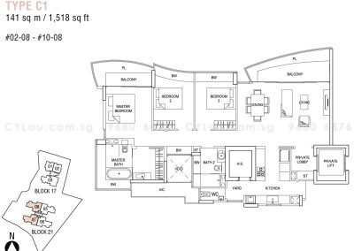 hallmark residences 3-bedroom type c1