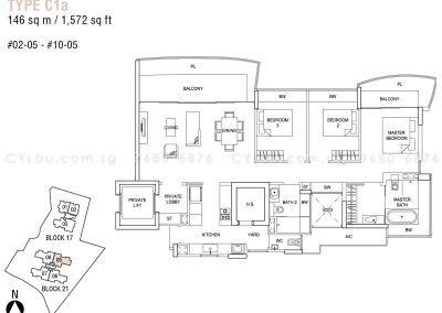 hallmark residences 3-bedroom type c1a