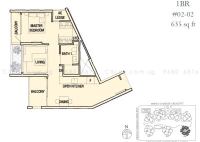 the crest 1-bedroom