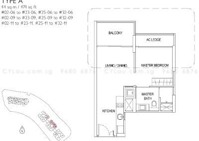 j gateway 1-bedroom