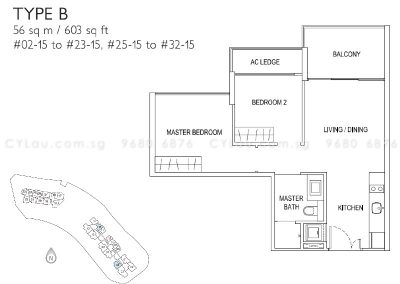 j gateway 2-bedroom