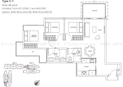 junction nine residences 3-bedroom