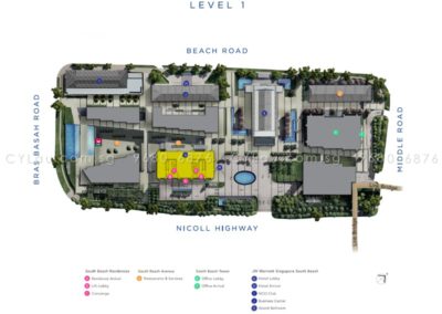 south beach residences site plan level 1